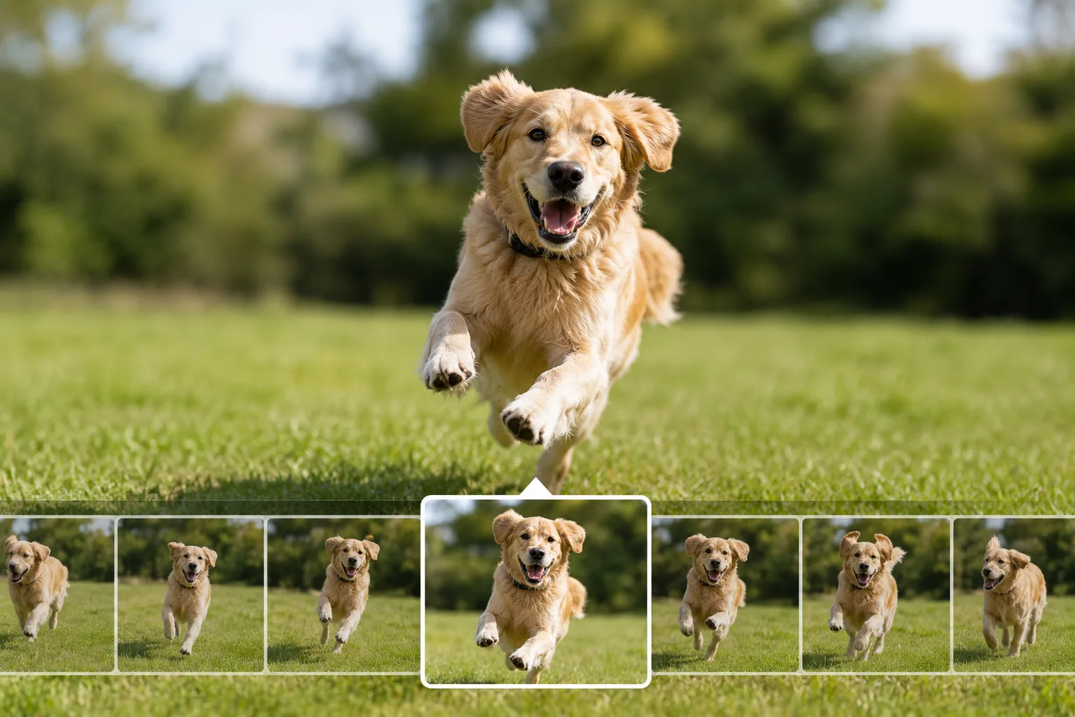 連写の作例。動く瞬間を連写で捉え、複数コマからベストの1枚を選ぶイメージ。